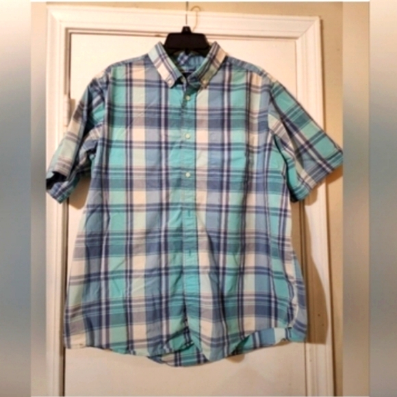 George Other - George colorful shortsleeve button-up plaid XL EUC